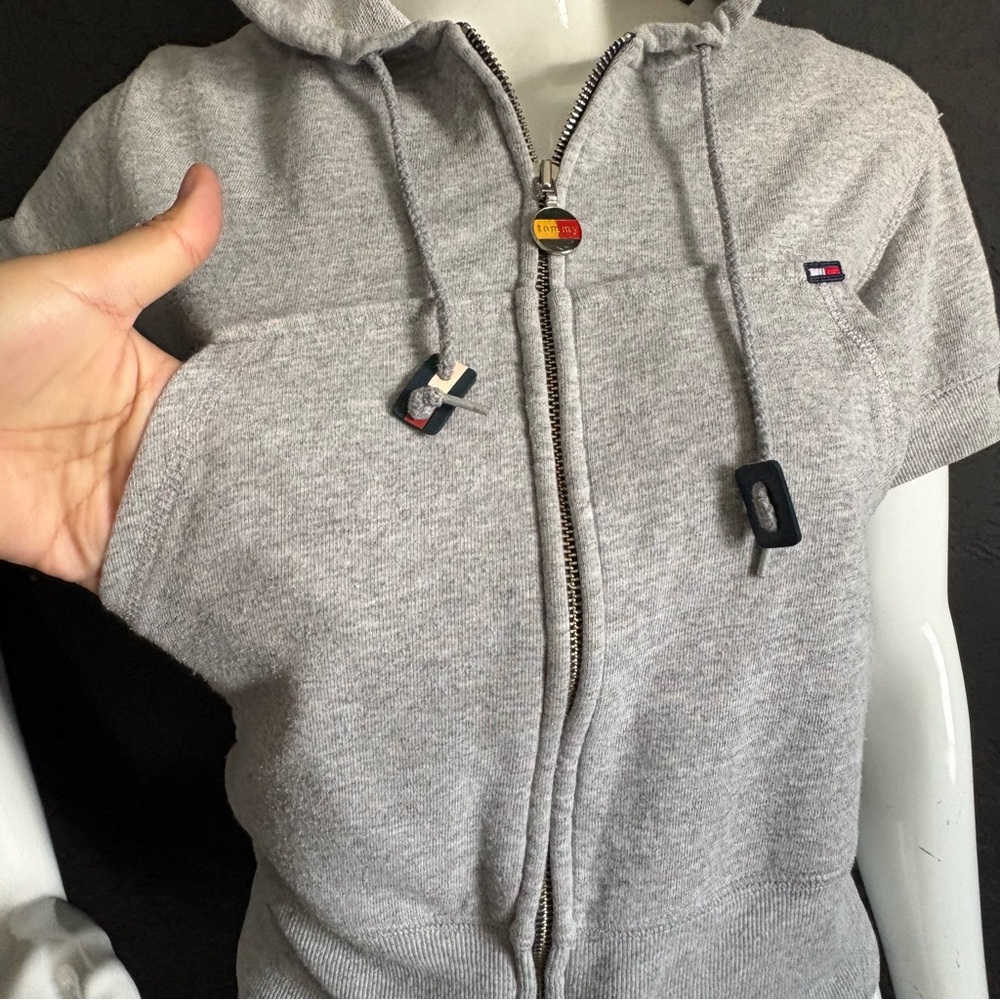 Vintage 1990’s Tommy Hilifigure zip up Hoodie Top Blouse Shirt Cotton - Picture 6 of 14